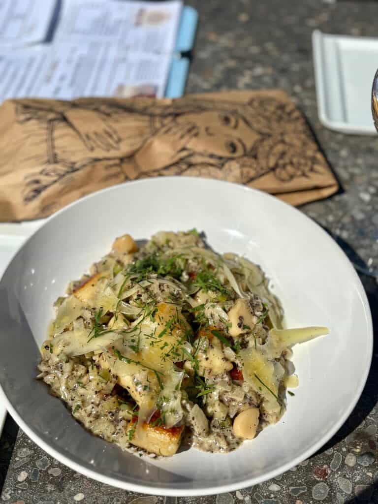 Gnocchi Fromage Friday special is served at Blasted Church