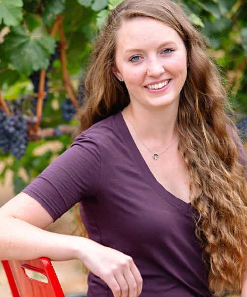 Jamie MacNeill, Assistant Winemaker, in the vineyard at Blasted Church.